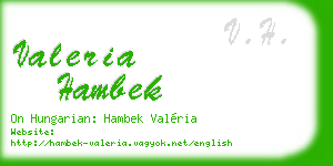 valeria hambek business card
